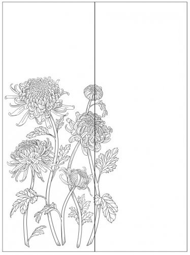 Пескоструйный рисунок Цветы 1022